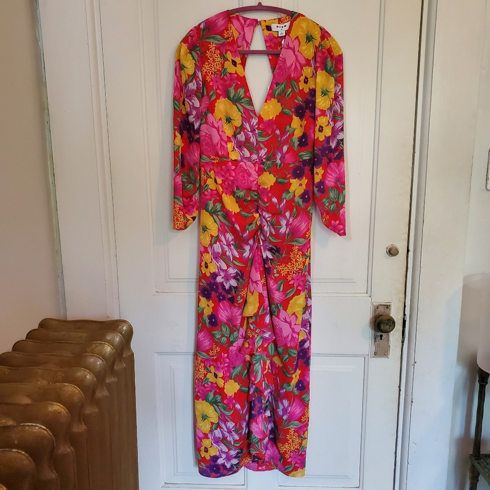 Rixo x Target Red Floral Samba Dress - Picture 3 of 11